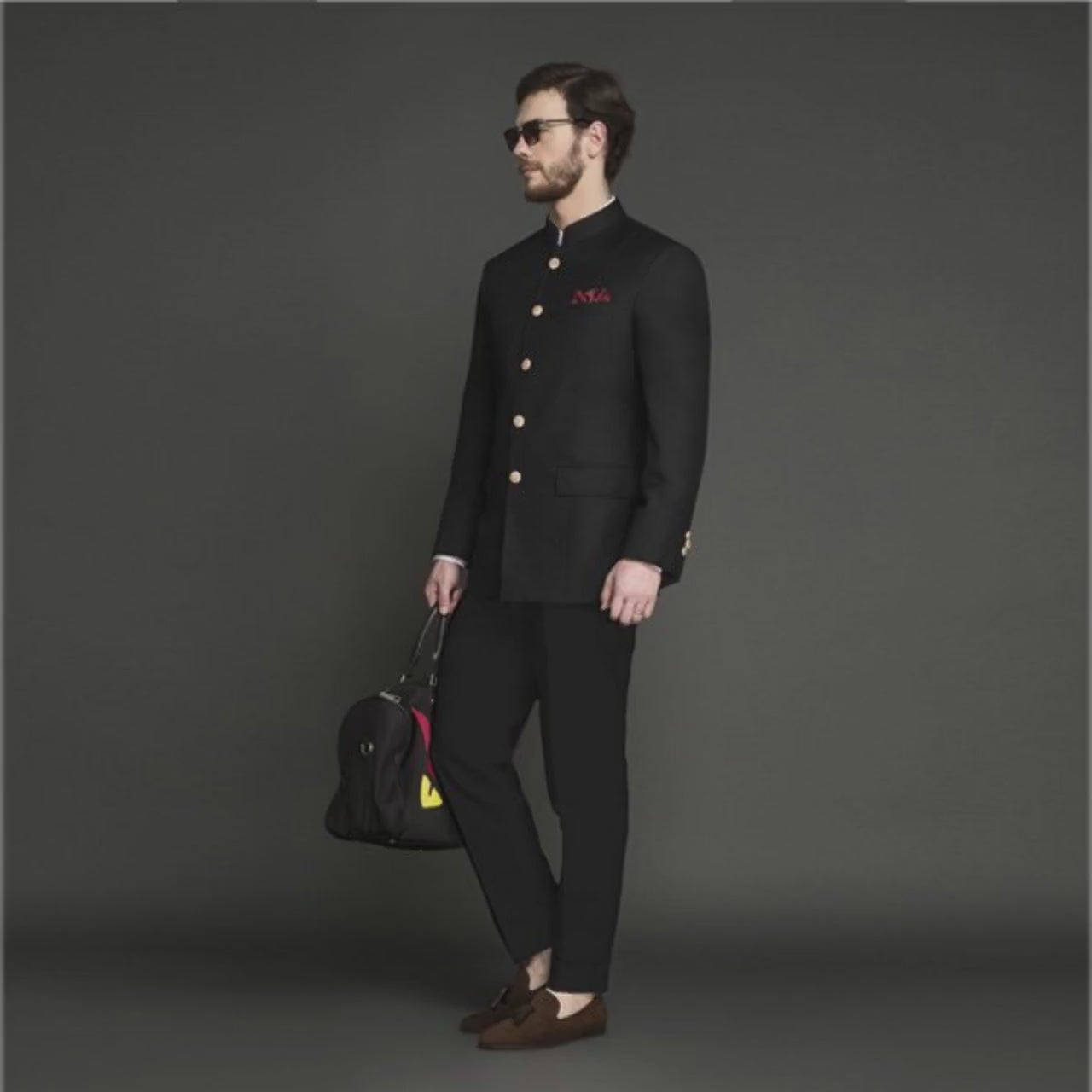 Buy Wintage Men's Pure Linen Black Suit online